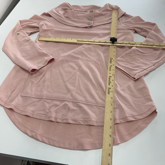 Soft Surroundings Sweater Womens Small Pink Kassidy Cowl Neck Tunic Top - Picture 7 of 7
